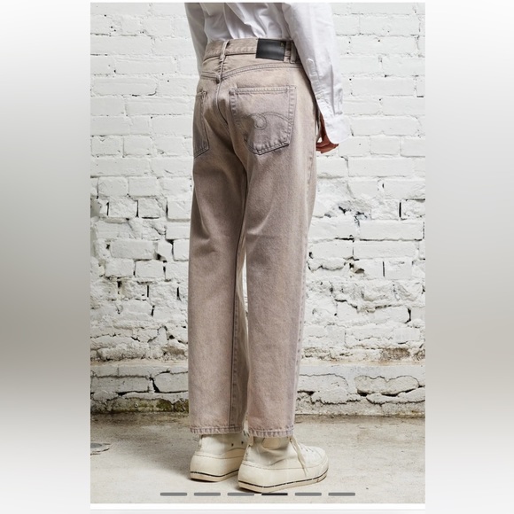 R13 Designer Boyfriend Jeans in Sunfade Mauve (Gray) Size 30 EUC Crop Italy - Picture 3 of 15